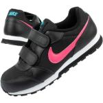 Detské Kožené tenisky Nike čiernej farby v športovom štýle z kože vo veľkosti 33 na suchý zips 