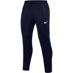 Pánske Elastické nohavice Nike Academy námornícky modrej farby z polyesteru na zips 
