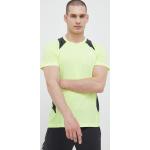 Pánske Bežecké tričká The North Face Glacier žltej farby v športovom štýle z polyesteru 