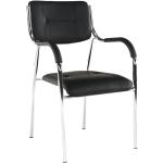Konferenčné stoličky Kondela čiernej farby z kovu na stohovanie 8 ks balenie v zľave 