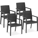 Kancelárske stoličky čiernej farby 4 ks balenie v zľave 