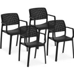 Kancelárske stoličky čiernej farby 4 ks balenie v zľave 