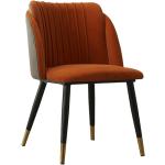 Jedálenské stoličky Kondela oranžovej farby v retro štýle z kovu v zľave 