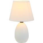 Stolové lampy Kondela bielej farby z keramiky kompatibilné s E14 