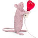 Stolové lampy ružovej farby z plastu s motívom: Myš 
