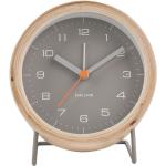 Pánske Stolné hodiny Karlsson sivej farby z dreva v zľave 