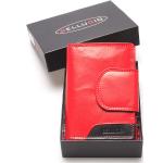 Dámske Veľké peňaženky bellugio červenej farby v modernom štýle s cvokmi 