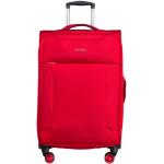 Stredné cestovné kufre červenej farby v modernom štýle z polyesteru na zips integrovaný zámok objem 60 l 