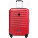 Stredné cestovné kufre červenej farby v elegantnom štýle 