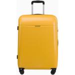 Stredné cestovné kufre žltej farby na zips objem 65 l 