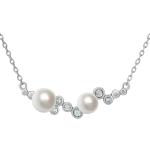 Dámske Perlové náhrdelníky Silvego bielej farby zo syntetiky 