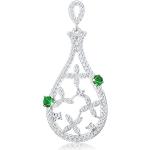 Strieborné prívesky Šperky eshop smaragdovej farby zo striebra so smaragdom 