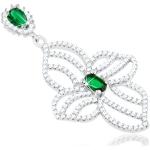 Strieborné prívesky Šperky eshop smaragdovej farby zo striebra so smaragdom v zľave 