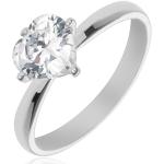 Strieborné prstene Šperky eshop striebornej farby zo striebra so zirkónom 65 na Valentín 