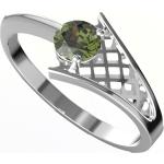 A-B Silver ring comet with natural moldavite jw-AGV3116