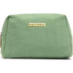 Malé cestovné kufre SUITSUIT zelenej farby v retro štýle z bavlny na zips 