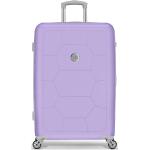 Pánske Veľké cestovné kufre SUITSUIT fialovej farby v modernom štýle rotačné kolesá s motívom Lavender 