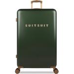 Pánske Veľké cestovné kufre SUITSUIT zelenej farby v elegantnom štýle z plastu rotačné kolesá 