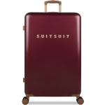 Pánske Veľké cestovné kufre SUITSUIT červenej farby v elegantnom štýle z plastu rotačné kolesá 