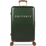 Pánske Stredné cestovné kufre SUITSUIT zelenej farby v elegantnom štýle z plastu rotačné kolesá 
