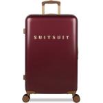 Pánske Stredné cestovné kufre SUITSUIT červenej farby v elegantnom štýle z plastu rotačné kolesá 