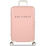 Pánske Stredné cestovné kufre SUITSUIT ružovej farby v elegantnom štýle z plastu 