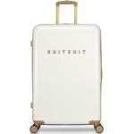 Dámske Veľké cestovné kufre SUITSUIT bielej farby v modernom štýle z plastu 