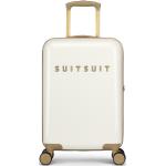 Dámske Malé cestovné kufre SUITSUIT bielej farby v modernom štýle z plastu 