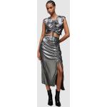 Dámske Midi sukne AllSaints sivej farby z polyesteru vo veľkosti M s dĺžkou: Pod kolená udržateľná móda 