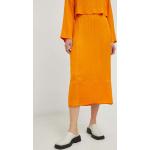 Dámske Midi sukne American Vintage oranžovej farby vo vintage štýle s dĺžkou: Pod kolená 