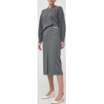 Dámske Midi sukne sivej farby z viskózy vo veľkosti S s dĺžkou: Pod kolená 