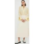 Dámske Designer Áčkové sukne BY MALENE BIRGER béžovej farby vo veľkosti XS s dĺžkou: Maxi v zľave 
