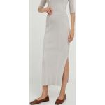 Dámske Designer Puzdrové sukne Calvin Klein béžovej farby s dĺžkou: Maxi 