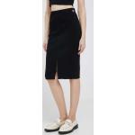 Dámske Midi sukne Calvin Klein Jeans čiernej farby z polyesteru vo veľkosti XS s dĺžkou: Pod kolená 
