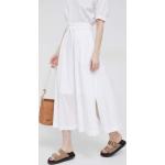 Dámske Designer Áčkové sukne DKNY bielej farby z bavlny vo veľkosti XS s dĺžkou: Maxi v zľave 