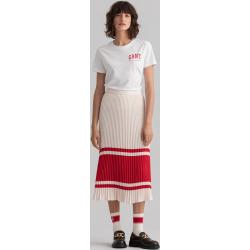 Dámske Plisované sukne Gant bielej farby v športovom štýle Oversize s dĺžkou: Maxi 