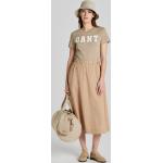 Dámske Midi sukne Gant hnedej farby z bavlny s dĺžkou: Pod kolená 