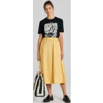 Dámske Midi sukne Gant žltej farby z bavlny s dĺžkou: Pod kolená 