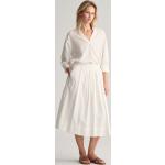 Dámske Midi sukne Gant bielej farby s pruhovaným vzorom z bavlny s dĺžkou: Pod kolená 
