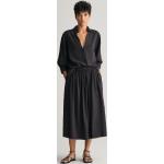 Dámske Midi sukne Gant čiernej farby s pruhovaným vzorom z bavlny s dĺžkou: Pod kolená 