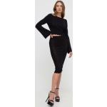 Dámske Midi sukne Guess čiernej farby vo veľkosti XS s dĺžkou: Pod kolená 