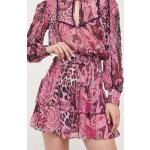 Dámske Sukne s potlačou Guess ružovej farby z polyesteru vo veľkosti XS 