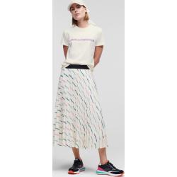 Sukňa Karl Lagerfeld Aop Future Logo Pleat Skirt