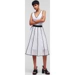 Dámske Designer Áčkové sukne Karl Lagerfeld bielej farby v elegantnom štýle vo veľkosti M 