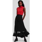 Dámske Designer Dlhé sukne Karl Lagerfeld čiernej farby s bodkovaným vzorom vo veľkosti M s dĺžkou: Maxi 