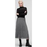 Dámske Designer Plisované sukne Karl Lagerfeld sivej farby v trblietavom štýle vo veľkosti M s flitrami 