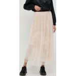 Dámske Áčkové sukne Liu Jo béžovej farby v trblietavom štýle z polyesteru s dĺžkou: Maxi s glitrami 