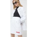 Dámske Designer Áčkové sukne Moschino Love Moschino bielej farby z bavlny vo veľkosti M 