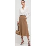 Dámske Midi sukne hnedej farby z bavlny s dĺžkou: Pod kolená udržateľná móda 
