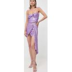Dámske Puzdrové sukne PINKO fialovej farby v trblietavom štýle z polyamidu vo veľkosti XS s glitrami 